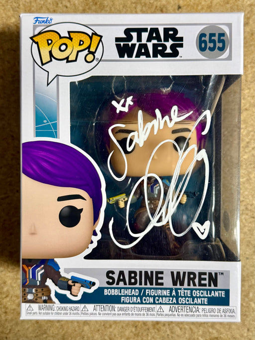 Natasha Liu Bordizzo Signed Star Wars Sabine Wren Funko Pop! #655 With JSA COA - for just $175! 