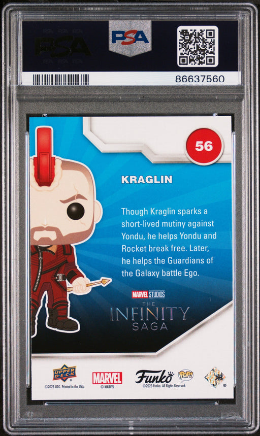 2023 UPPER DECK FUNKO POP MARVEL  KRAGLIN GOLD #56  PSA 10 - for just $54! 