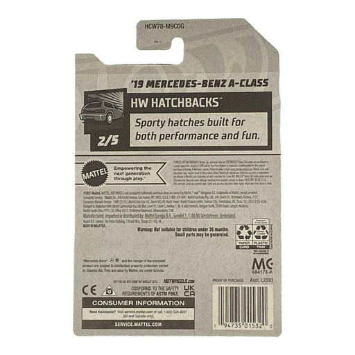Hot Wheels '19 Mercedes-Benz A-Class - Hatchbacks Series 2/5 - for just $1.79! 