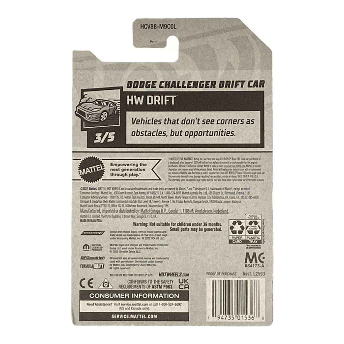 Hot Wheels Dodge Challenger Drift Car - HW Drift Series 3/5 - for just $1.79! 
