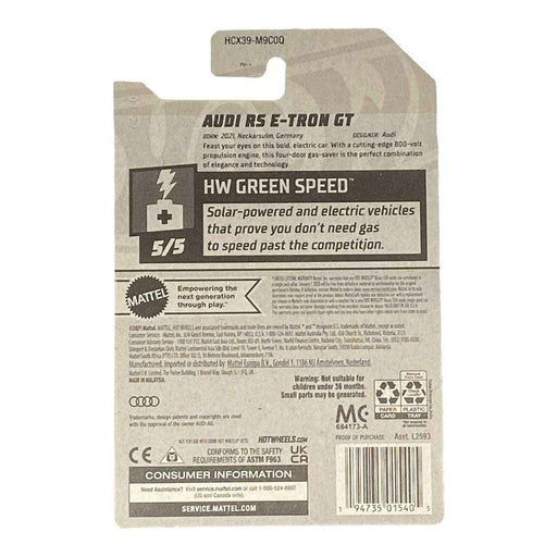 Hot Wheels Audi RS E-Tron GT - Green Speed Series 5/5 - for just $1.79! 