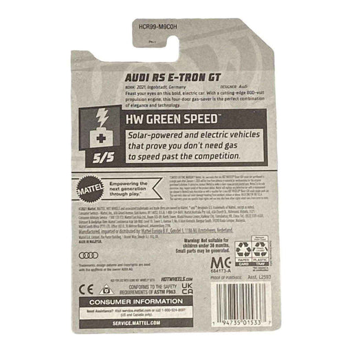 Hot Wheels Audi RS E-Tron GT - Green Speed Series 5/5 - for just $1.79! 