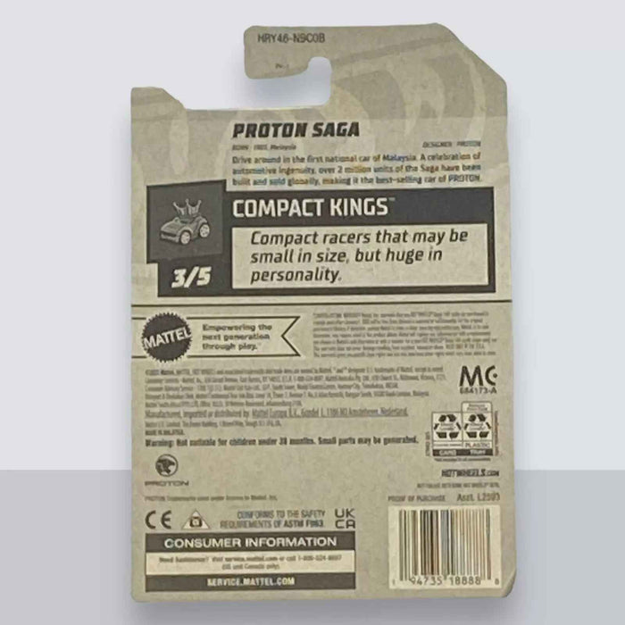 Hot Wheels Proton Saga - Compact Kings Series 3/5 - for just $1.79! 