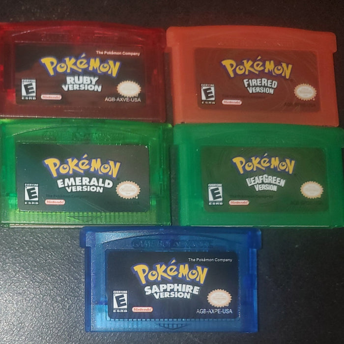 Pokemon Emerald FireRed Ruby Sapphire GBA Video Game French German - for just $11.50! 