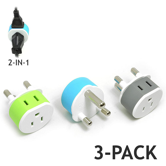 South Africa, Botswana Travel Adapter - 2 in 1 - Type M - Compact Design (US-10L) - Just $14.99! Shop now at Retro Gaming of Denver