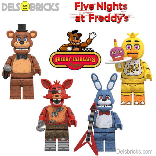 Five Nights At Freddy's Custom Toys Set of 4 Lego-Compatible Minifigures - Premium Lego Horror Minifigures - Just $15.99! Shop now at Retro Gaming of Denver