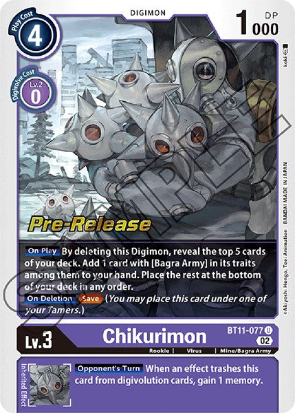 Chikurimon [BT11-077] [Dimensional Phase Pre-Release Promos] - Just $0.25! Shop now at Retro Gaming of Denver