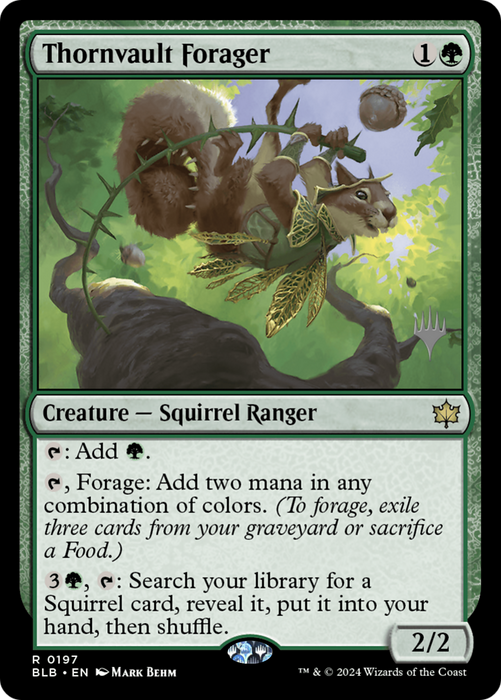 Thornvault Forager (PPBLB-197) - Bloomburrow Promos - for just $0.78! 
