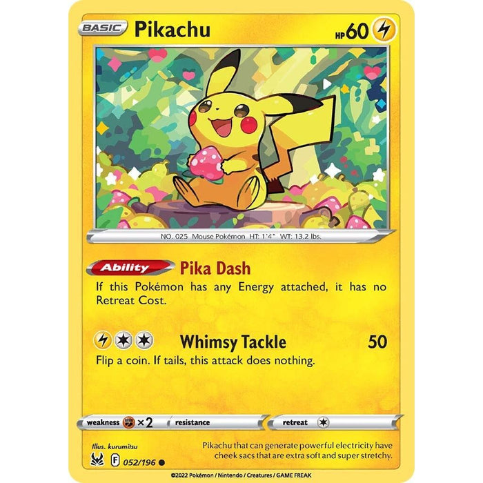 Pikachu (052/196) [Sword & Shield: Lost Origin] - Just $0.15! Shop now at Retro Gaming of Denver