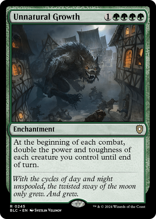 Unnatural Growth (BLC-245) - Bloomburrow Commander - for just $0.64! 