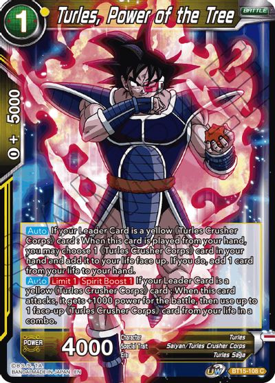 Turles, Power of the Tree (BT15-108) [Saiyan Showdown] - for just $0.10! 