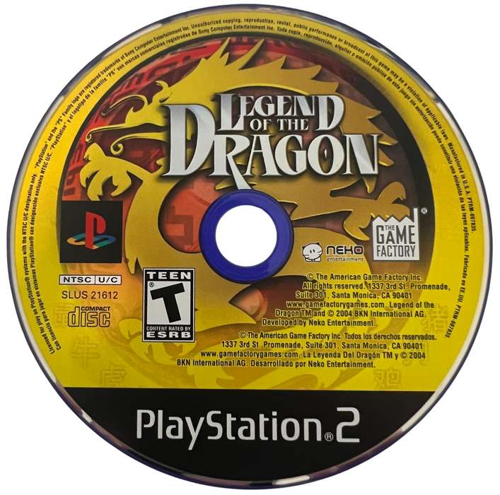 The Legend of the Dragon – PlayStation 2 (PS2) - for just $0! 