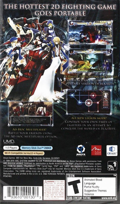 BlazBlue: Calamity Trigger Portable  – PlayStation Portable (PSP) - for just $18.99! 