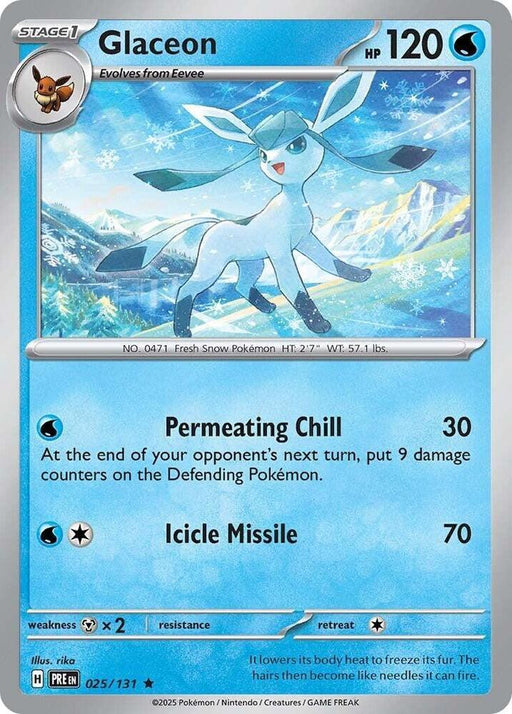 Glaceon (025/131) [Scarlet & Violet: Prismatic Evolutions] - for just $0.10! 