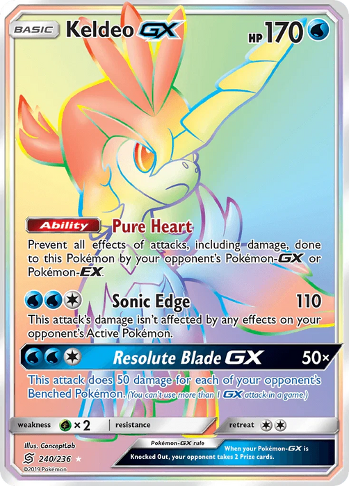 Keldeo GX (240/236) [Sun & Moon: Unified Minds] - for just $8.25! 