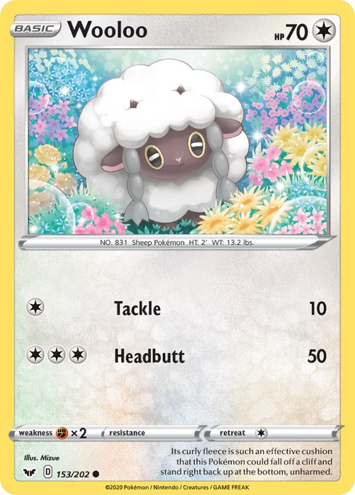 Wooloo (153/202) [Sword & Shield: Base Set] - for just $0.10! 
