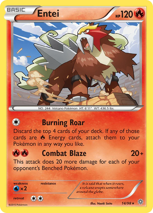 Entei (14/98) [XY: Ancient Origins] - for just $0.20! 