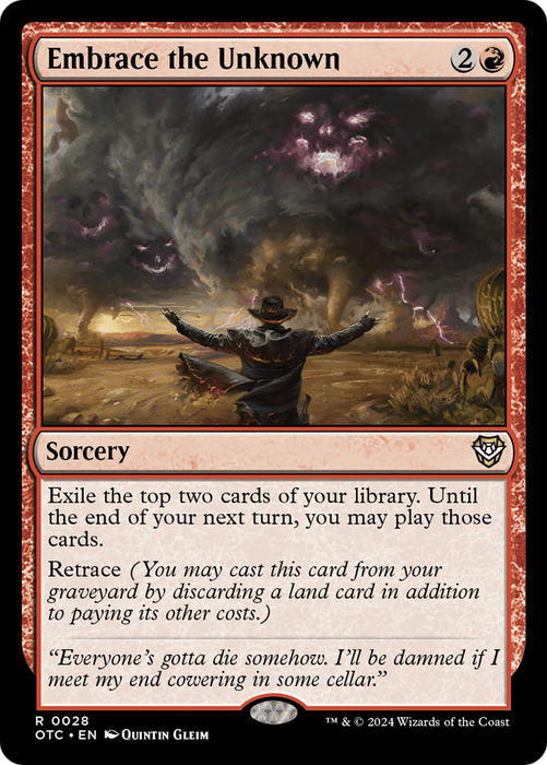 Embrace the Unknown (OTC-028) - Outlaws of Thunder Junction Commander - for just $0.51! 