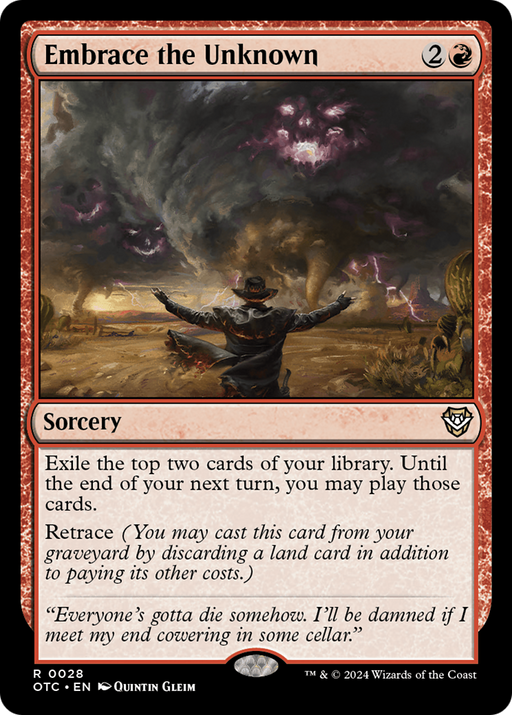 Embrace the Unknown (OTC-028) - Outlaws of Thunder Junction Commander - for just $0.51! 