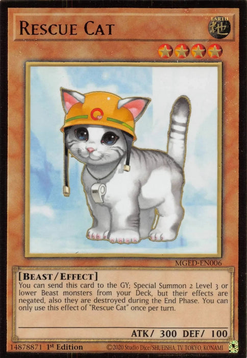Rescue Cat [MGED-EN006] Gold Rare - for just $0.20! 