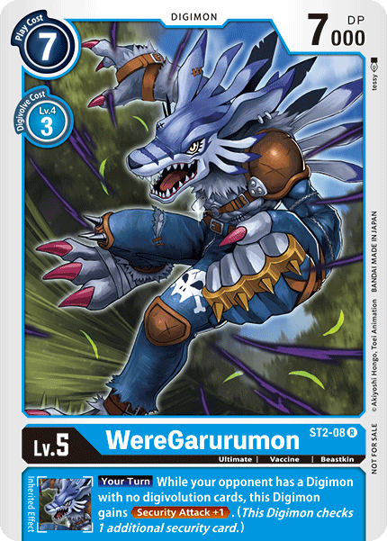 WereGarurumon [ST2-08] (Tamer Party) [Starter Deck: Cocytus Blue Promos] - Just $0.35! Shop now at Retro Gaming of Denver