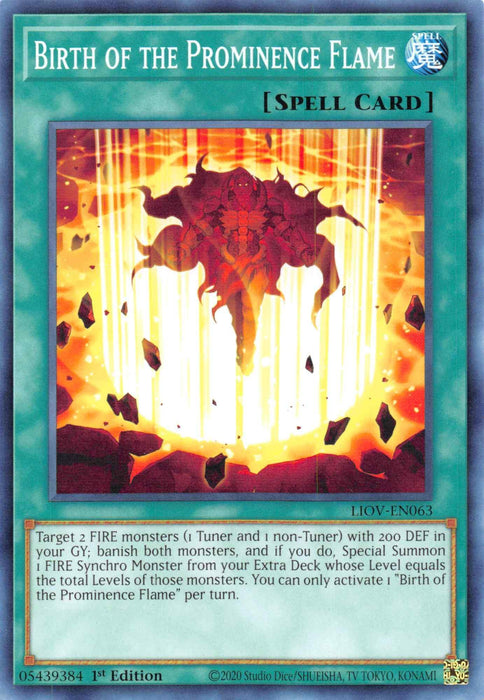 Birth of the Prominence Flame [LIOV-EN063] Common - for just $0.10! 