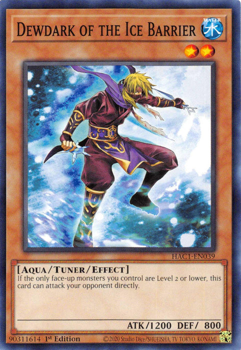 Dewdark of the Ice Barrier [HAC1-EN039] Common - for just $0.10! 
