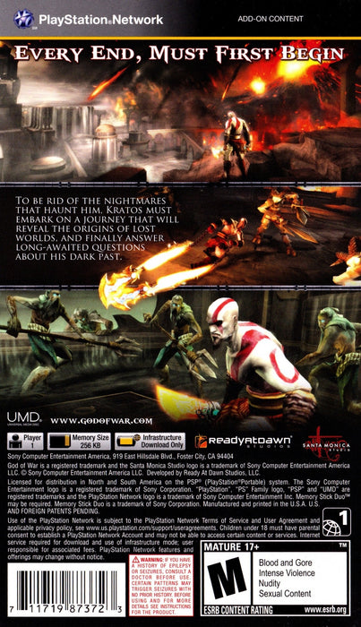 God of War: Ghost of Sparta — PlayStation Portable (PSP) - for just $43.99! 