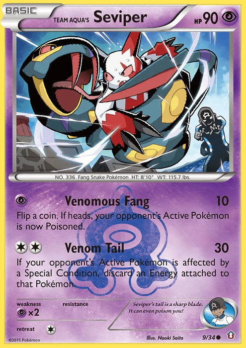 Team Aqua's Seviper (9/34) [XY: Double Crisis] - for just $0.40! 