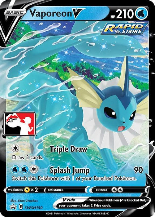 Vaporeon V (SWSH150) [Prize Pack Series One] - for just $7.80! 