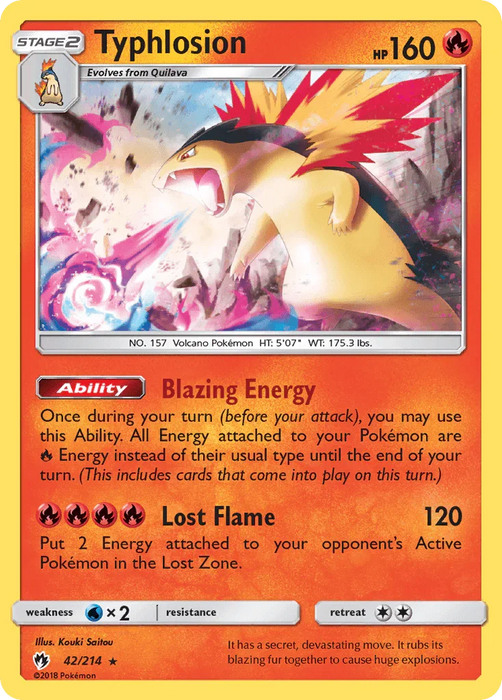 Typhlosion (42/214) [Sun & Moon: Lost Thunder] - for just $4.25! 