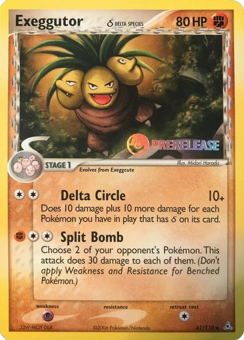 Exeggutor (41/110) (Prerelease) [EX: Holon Phantoms] - Just $87.50! Shop now at Retro Gaming of Denver