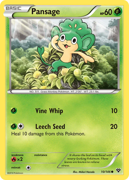 Pansage (10/146) [XY: Base Set] - for just $0.15! 