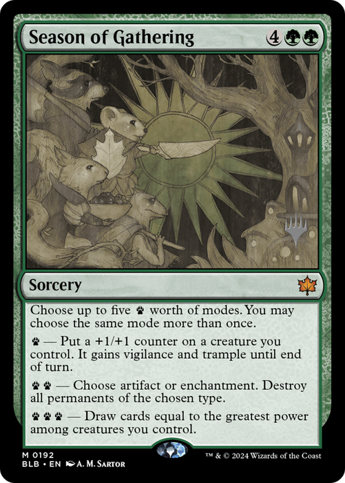 Season of Gathering (PPBLB-192) - Bloomburrow Promos - for just $1.58! 