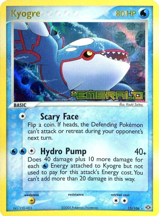 Kyogre (15/106) (Stamped) [EX: Emerald] - for just $22.60! 