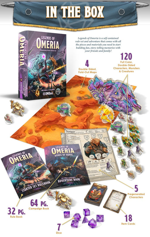Legends of Omeria Starter Set - D&D 5th Edition Compatible - for just $94.99! 