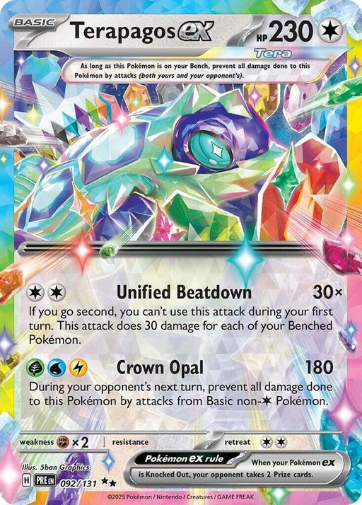 Terapagos ex (092/131) [Scarlet & Violet: Prismatic Evolutions] - for just $0.30! 