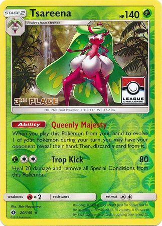 Tsareena (20/149) (League 3rd Place) [Sun & Moon: Base Set] - for just $2.60! 
