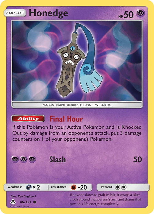 Honedge (46/131) [Sun & Moon: Forbidden Light] - for just $0.10! 