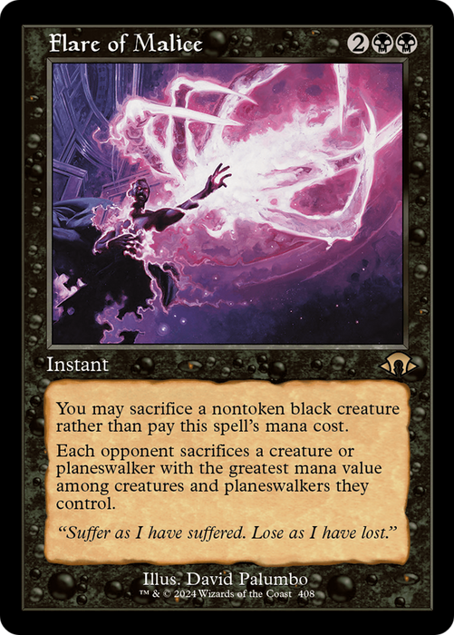 Flare of Malice (Retro Frame) (MH3-408) - Modern Horizons 3 - for just $0.83! 