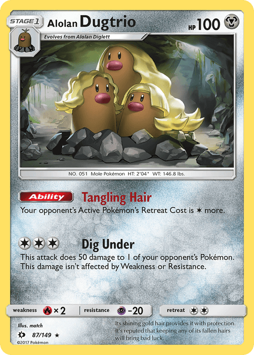 Alolan Dugtrio (87/149) [Sun & Moon: Base Set] - for just $0.15! 