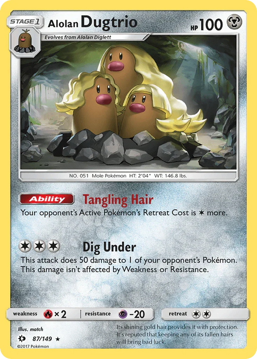 Alolan Dugtrio (87/149) [Sun & Moon: Base Set] - for just $0.20! 