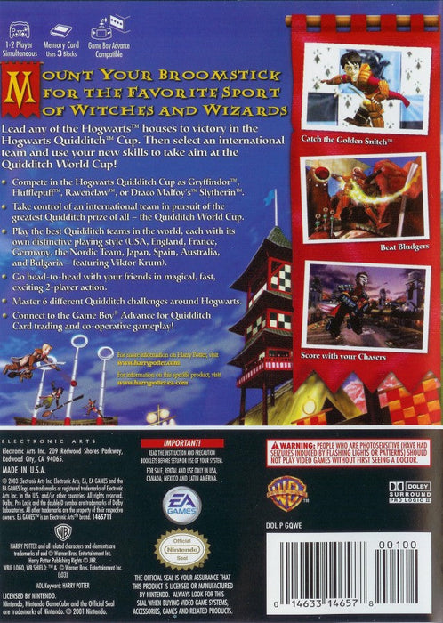 Harry Potter: Quidditch World Cup – GameCube (GC) - for just $10.99! 