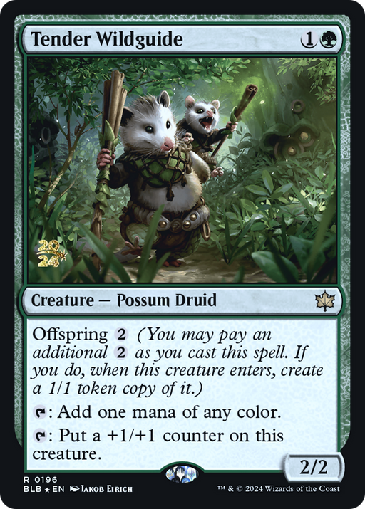 Tender Wildguide (PRE-196) - Bloomburrow Promos Foil - for just $0.31! 