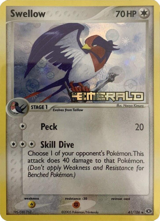 Swellow (41/106) (Stamped) [EX: Emerald] - for just $12! 