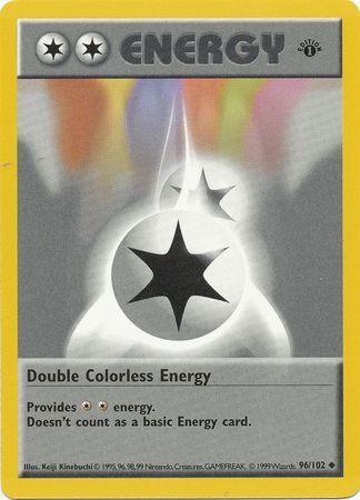Double Colorless Energy (96/102) (Shadowless) [Base Set 1st Edition] - for just $9.50! 