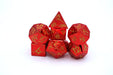 Red Chrome with Gold Solid Metal Barbarian Dice Set - for just $39.99! 