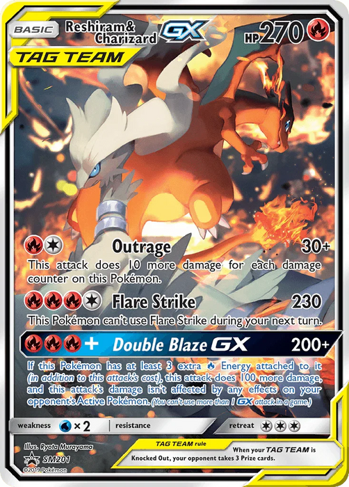 Reshiram & Charizard GX (SM201) [Sun & Moon: Black Star Promos] - for just $66.40! 