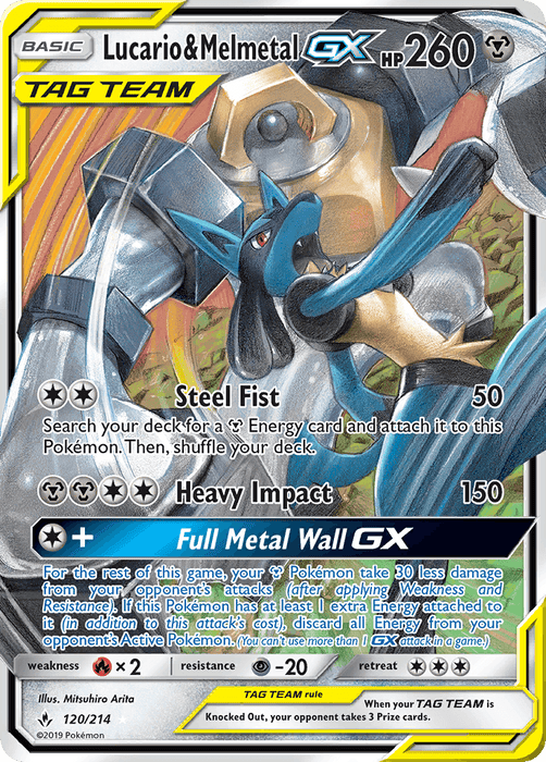 Lucario & Melmetal GX (120/214) [Sun & Moon: Unbroken Bonds] - for just $11.80! 