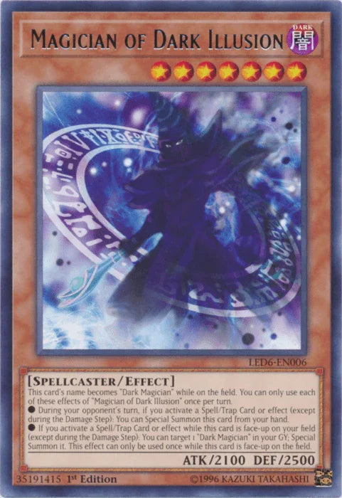 Magician of Dark Illusion [LED6-EN006] Rare - for just $0.15! 